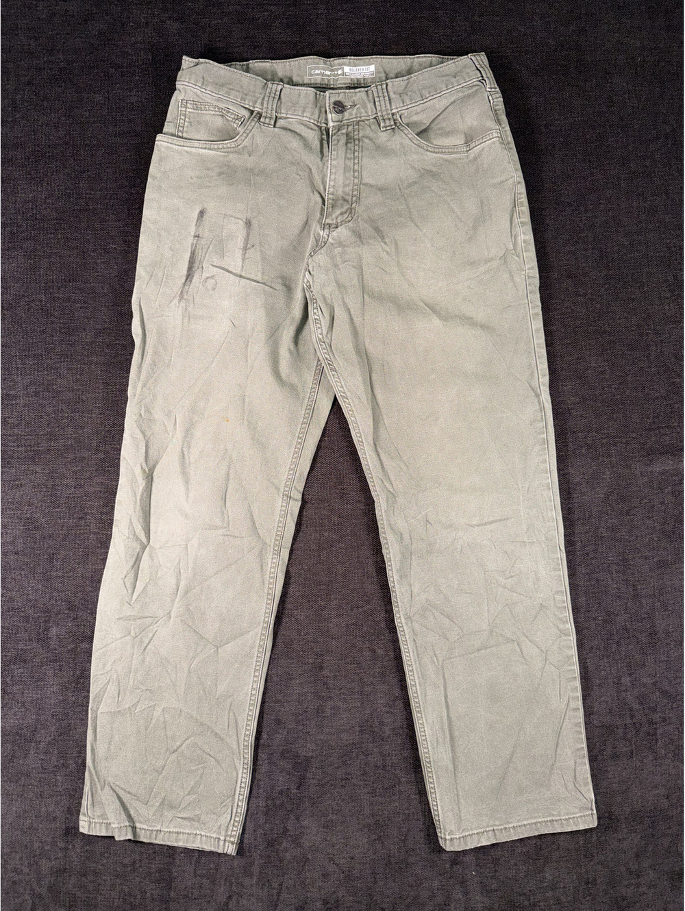 Carhartt Relaxed Fit Men's Pants Size 32x30 Olive Green